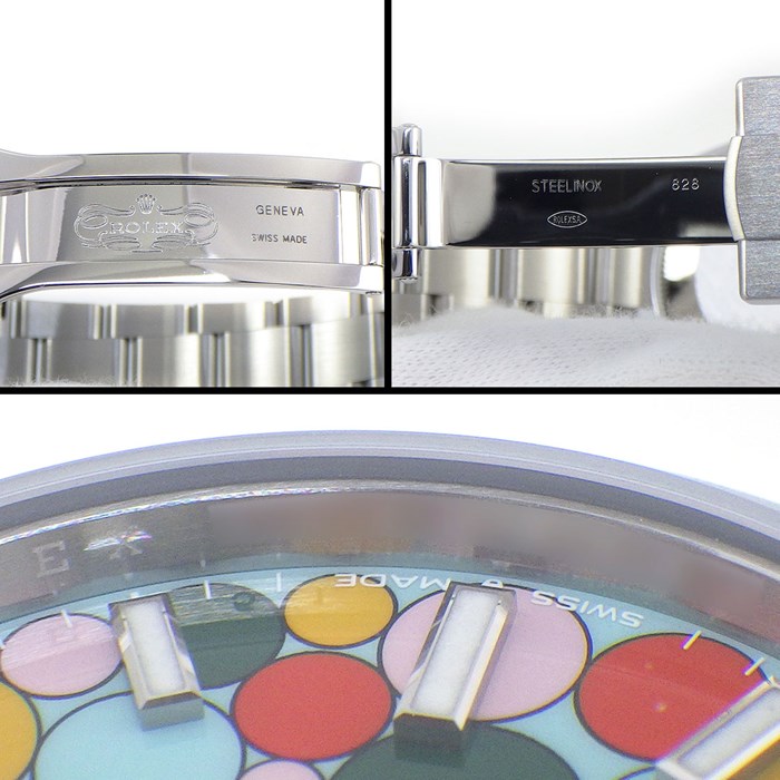 ロレックス Rolex 腕時計 オイスターパーペチュアル 277200 キャンディピンク イエロー コーラルレッド グリーン ターコイズブルーセレブレーション文字盤 SS 自動巻き 【箱・保付き】