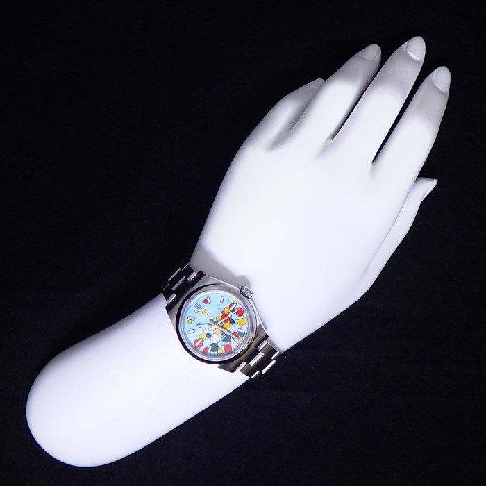 ロレックス Rolex 腕時計 オイスターパーペチュアル 277200 キャンディピンク イエロー コーラルレッド グリーン ターコイズブルーセレブレーション文字盤 SS 自動巻き 【箱・保付き】