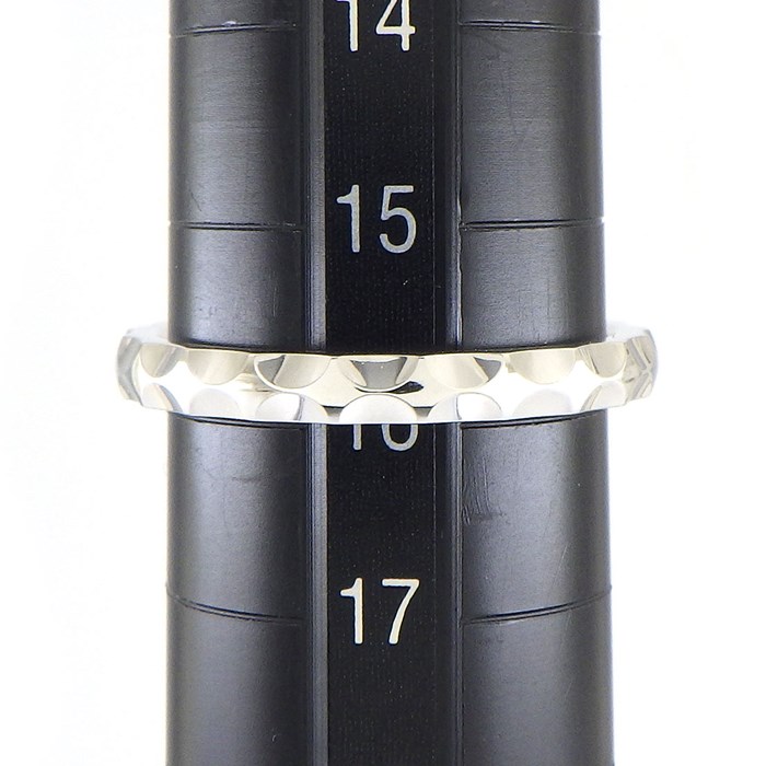 ルイ・ヴィトン LOUIS VUITTON リング アリアンス モノグラム アンフィニ Q9F95J 3ポイント プリンセスカット ダイヤモンド 計0.10ct K18WG 16号 / #56 【中古】