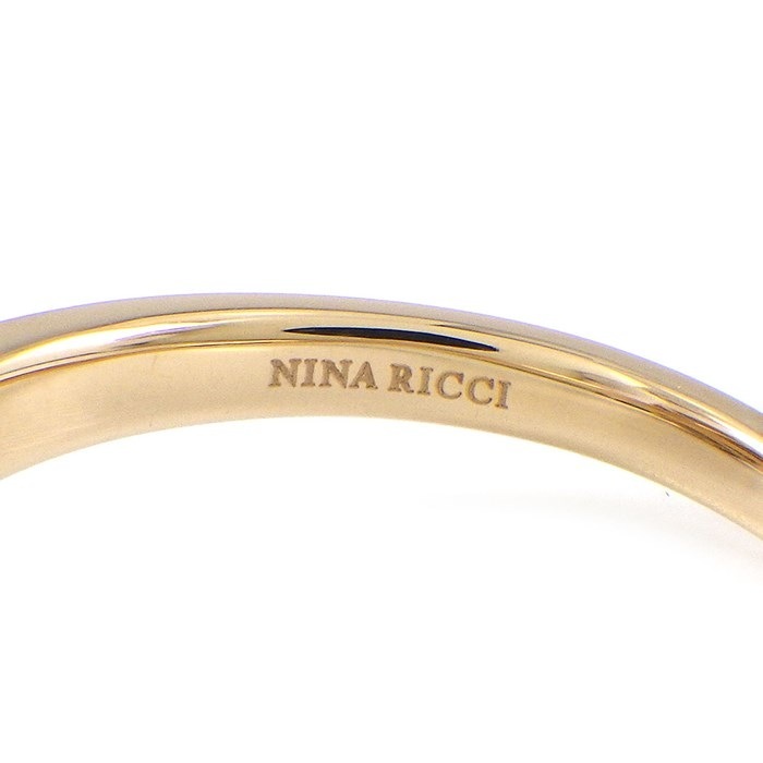 ニナリッチ NINA RICCI リング スクエア クッション スモーキークォーツ K18PG 15号 【中古】