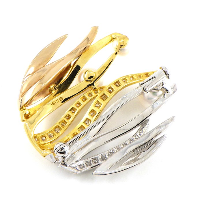 MIKIMOTO - ミキモト ブローチ ベビーパール 真珠 3.8mm リーフ
