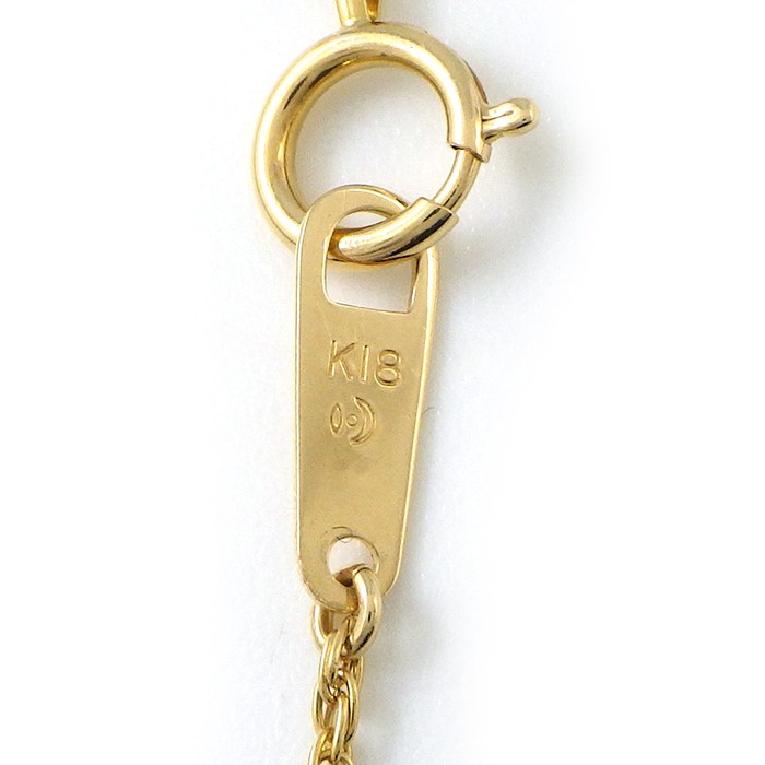 タサキ 田崎真珠 TASAKI ネックレス フラワーモチーフ パール 6.5mm珠 ダイヤモンド 0.05ct K18YG 【中古】