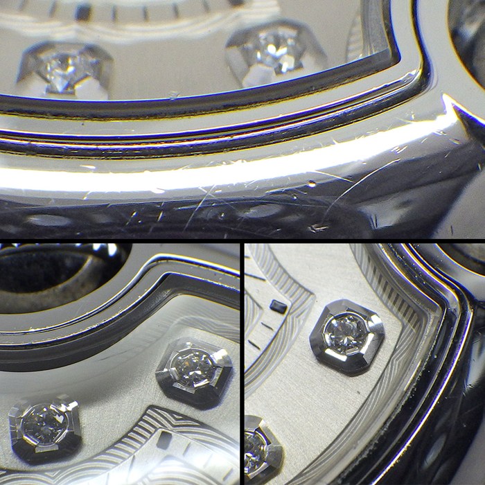 カルティエ Cartier 腕時計 バロンブルー SM WE902073 11ポイント ダイヤインデックス ギョーシェ シルバー文字盤 SS クオーツアナログ 【中古】
