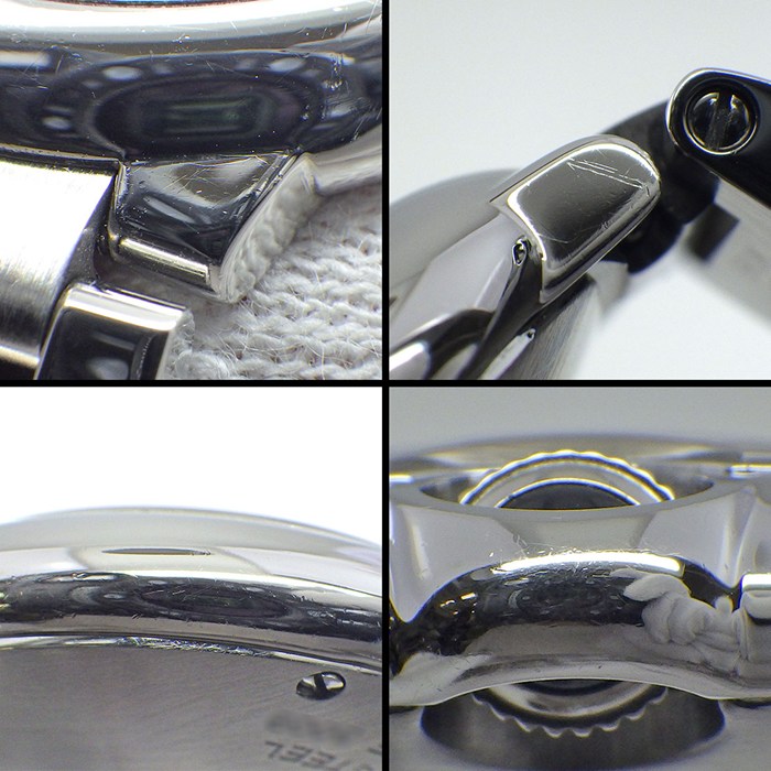 カルティエ Cartier 腕時計 バロンブルー SM WE902073 11ポイント ダイヤインデックス ギョーシェ シルバー文字盤 SS クオーツアナログ 【中古】