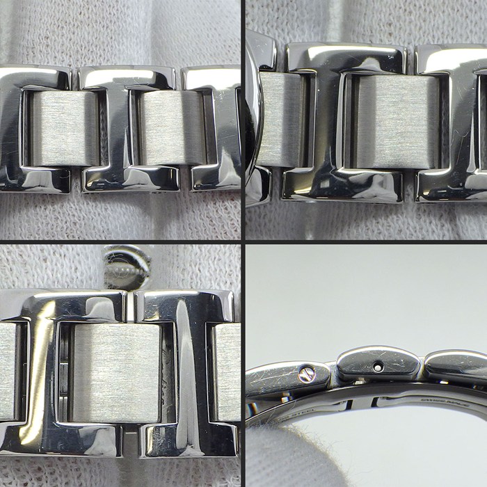 カルティエ Cartier 腕時計 バロンブルー SM WE902073 11ポイント ダイヤインデックス ギョーシェ シルバー文字盤 SS クオーツアナログ 【中古】