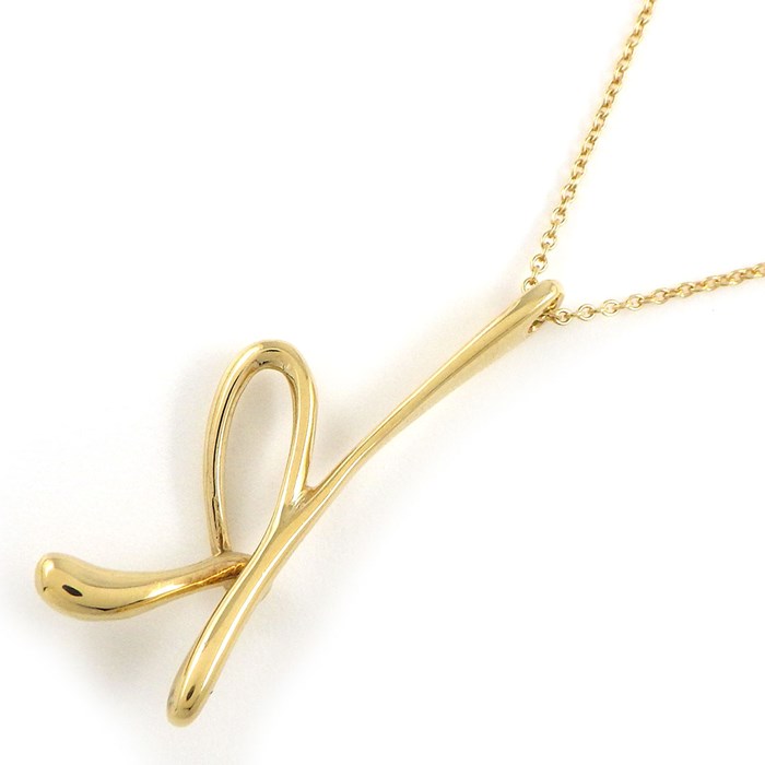 ティファニー Tiffany & Co. ネックレス レター K イニシャル アルファベット K18YG 【中古】