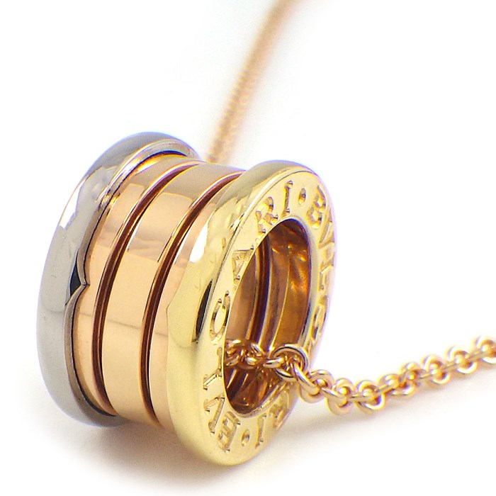 ブルガリ BVLGARI ネックレス B-zero1 ビーゼロワン パーフェクトミステイク スリーカラー K18PG K18WG K18YG 【中古】