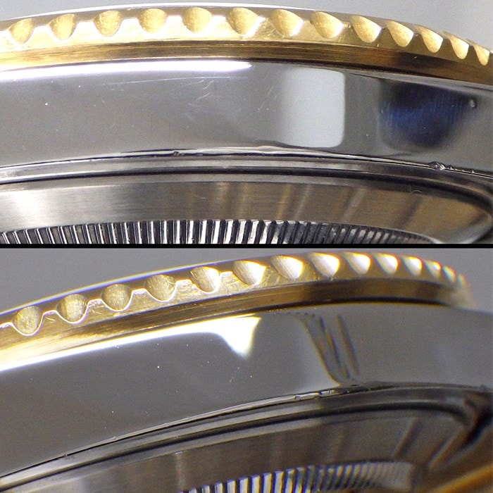 ロレックス Rolex 腕時計 サブマリーナー デイト 16613 U番 1997年製 夜光インデックス 夜光針 回転ベゼル サンレイ ブルー文字盤 K18YG SS 自動巻き 【中古】