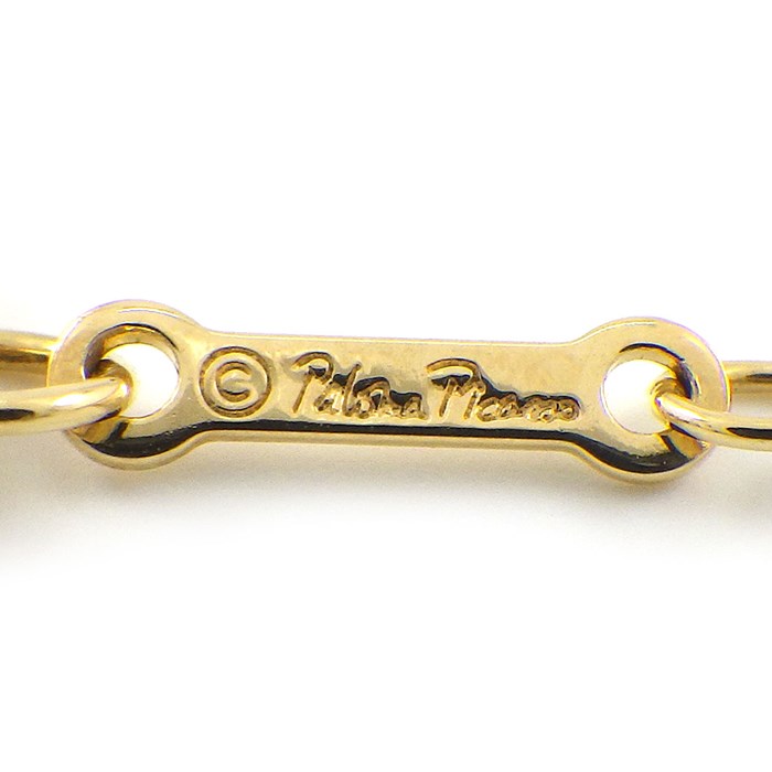 ティファニー Tiffany & Co. ブレスレット オリーブ リーフ カボションカット ブルー トパーズ K18YG 【中古】