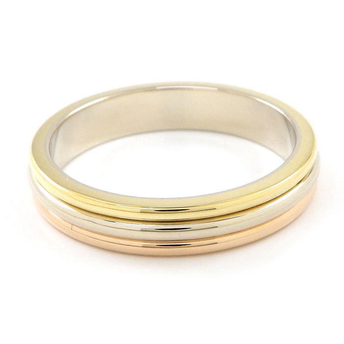 カルティエ Cartier リング ヴァンドーム トリニティ ウェディング スリーカラー K18PG K18WG K18YG 14.5号 / #55 【中古】