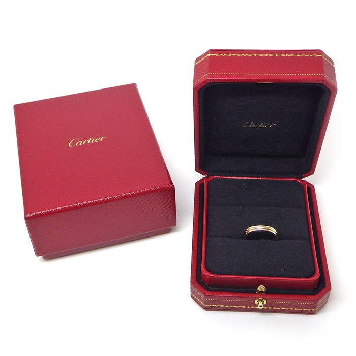 カルティエ Cartier リング ヴァンドーム トリニティ ウェディング スリーカラー K18PG K18WG K18YG 14.5号 / #55 【中古】