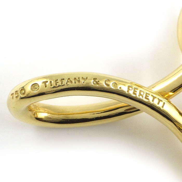 ティファニー Tiffany & Co. ロングネックレス オープン クロス K18YG 【中古】