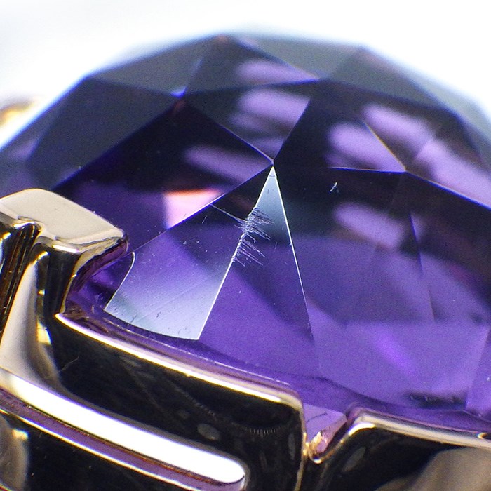 ブルガリ BVLGARI リング パレンテシ カクテル ローズカット アメジスト ダイヤモンド K18PG 11号 【中古】