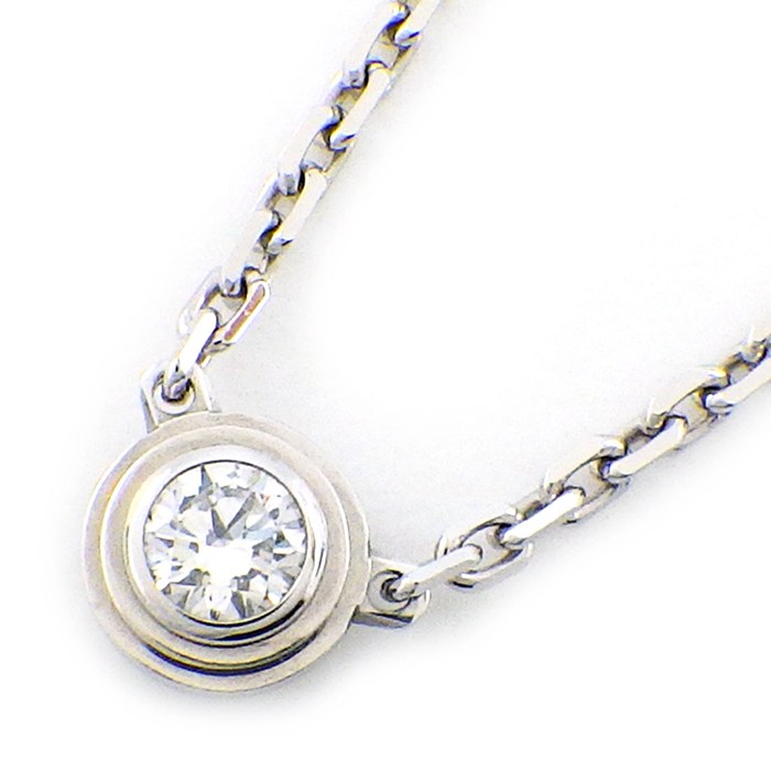 カルティエ Cartier ネックレス ダムール XS ディアマン レジェ B7224515 1ポイント ダイヤモンド 0.04ct K18WG 【箱・保付き】 【中古】