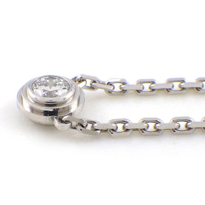 カルティエ Cartier ネックレス ダムール XS ディアマン レジェ B7224515 1ポイント ダイヤモンド 0.04ct K18WG 【箱・保付き】 【中古】