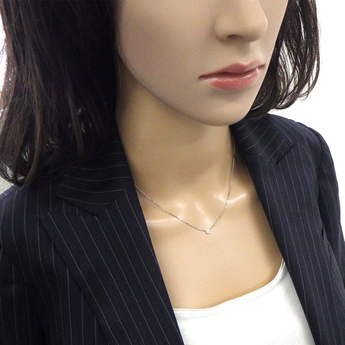 カルティエ Cartier ネックレス ダムール XS ディアマン レジェ B7224515 1ポイント ダイヤモンド 0.04ct K18WG 【箱・保付き】 【中古】