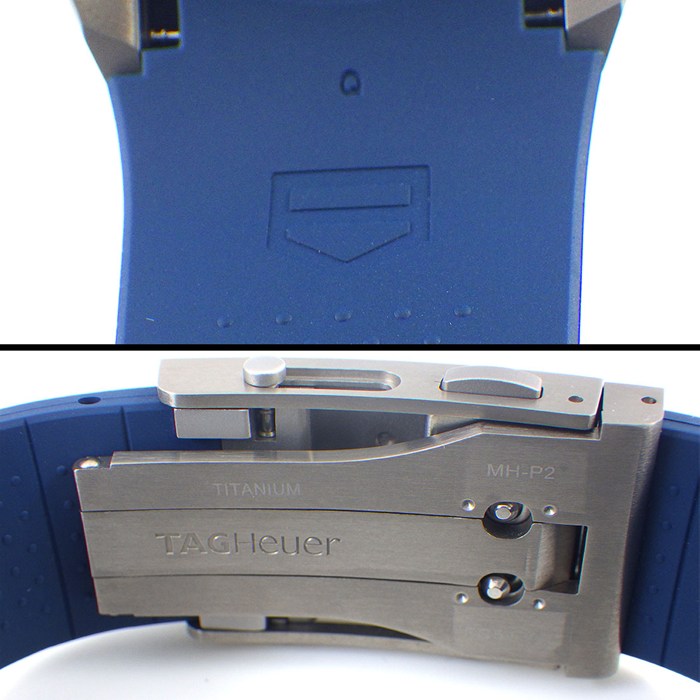 タグ・ホイヤー TAG Heuer 腕時計 カレラ クロノグラフ エクストリームスポーツ CBU2081.FT6274 デイト タキメーター スモールセコンド スケルトン文字盤 チタン ブルーラバーベルト 自動巻き 【箱・保付き】 【中古】
