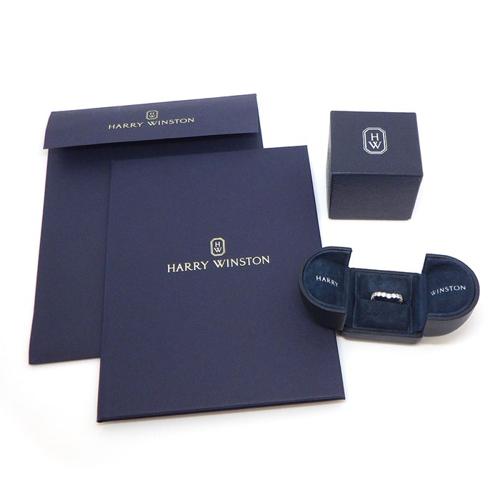 ハリーウィンストン HARRY WINSTON リング ウィンストン トゥルーリー WBDPRDVBWT Vバンド ベゼルセット フルエタニティ 22ポイント ダイヤモンド 計約1.38ct PT950 7号 【箱・保付き】 【中古】