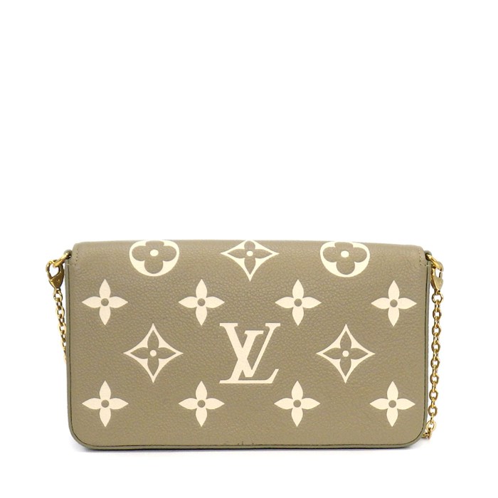 ルイ・ヴィトン LOUIS VUITTON ショルダーバッグ ポシェット フェリシー M82480 カーキ クレーム モノグラムアンプラントレザー 【中古】