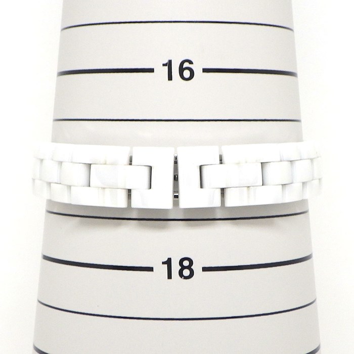 シャネル CHANEL 腕時計 J12 H3243 ピンクサファイア ベゼル 8ポイント ダイヤモンド インデックス ホワイトシェル 文字盤 ホワイト セラミック SS クオーツアナログ 【中古】