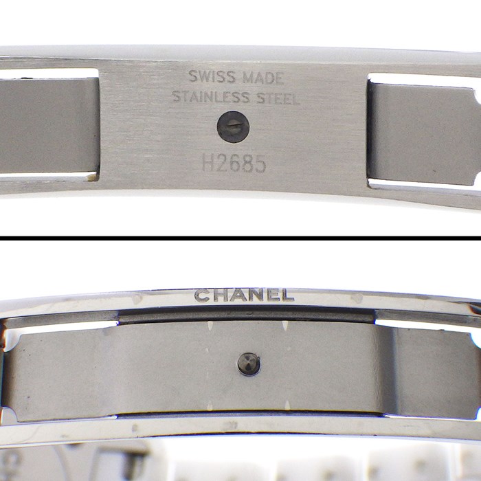 シャネル CHANEL 腕時計 J12 H3243 ピンクサファイア ベゼル 8ポイント ダイヤモンド インデックス ホワイトシェル 文字盤 ホワイト セラミック SS クオーツアナログ 【中古】
