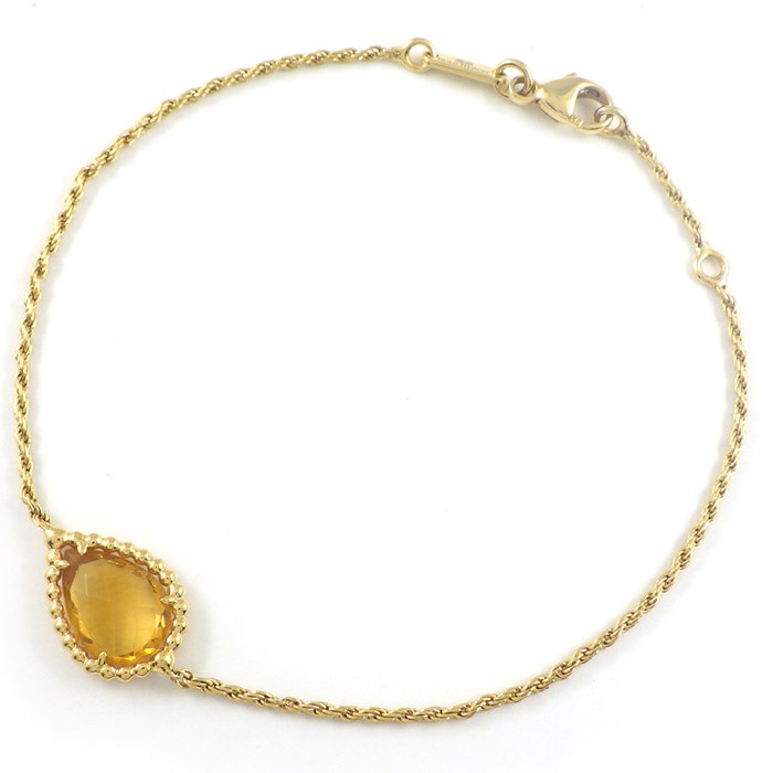 ブシュロン BOUCHERON ブレスレット セルパン ボエム スモール ドロップモチーフ シトリン K18YG 【中古】