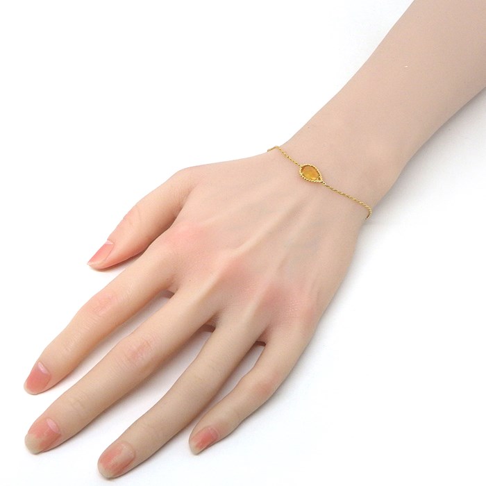 ブシュロン BOUCHERON ブレスレット セルパン ボエム スモール ドロップモチーフ シトリン K18YG 【中古】