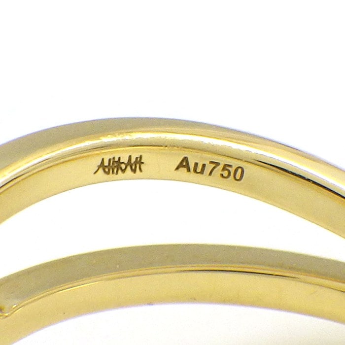 アーカー AHKAH リング ビリーブヴィスタ AK1622010200 Vシェイプ ダイヤモンド 計0.07ct K18YG 9号 【中古】