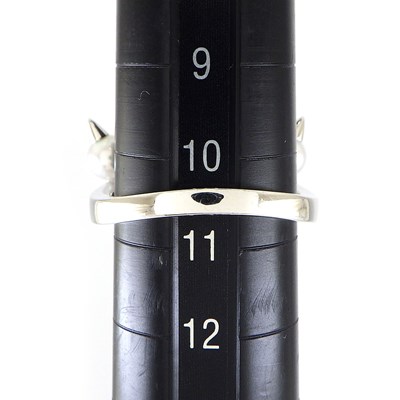 タサキ 田崎真珠 TASAKI リング デインジャー プラス RPI-4844 トゲ あこや真珠 パール 4.2-4.8mm珠 パヴェ ダイヤモンド 計0.09ct K18WG 10.5号 【箱・保付き】 【中古】