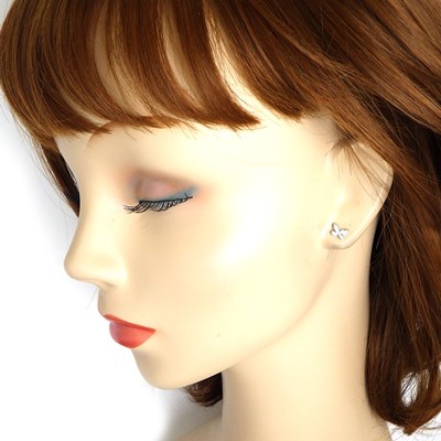 グラフ Graff GRAFF ピアス バタフライ プティ スタッド RGE1563 パヴェ ダイヤモンド 計0.08ct K18WG 【中古】
