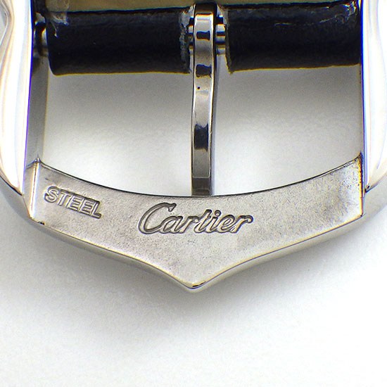 カルティエ Cartier 腕時計 タンクマスト WSTA0042 レクタンギュラー シルバー文字盤 ローマンインデックス ブラック 革ベルト SS クオーツアナログ 【中古】