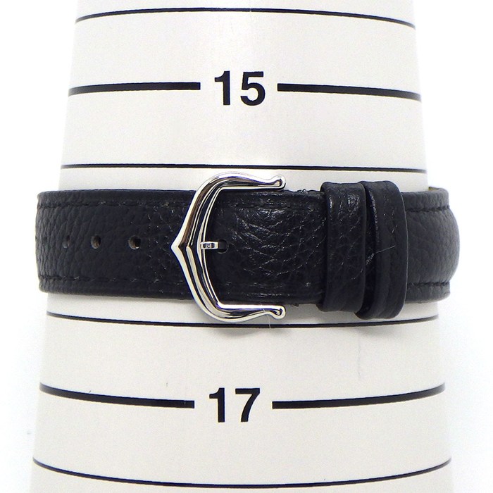 カルティエ Cartier 腕時計 タンクマスト WSTA0042 レクタンギュラー シルバー文字盤 ローマンインデックス ブラック 革ベルト SS クオーツアナログ 【中古】