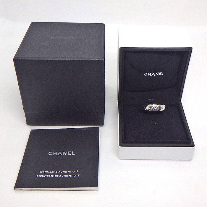 シャネル CHANEL リング ココクラッシュ ミディアムモデル J12040 K18WG 27号 / #68 【箱・保付き】 【中古】