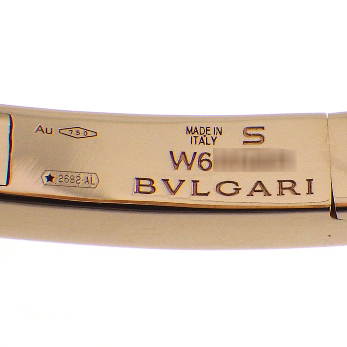 ブルガリ BVLGARI バングル セルペンティ セドゥットーリ 352819 スネークモチーフ ルベライト パヴェ ダイヤモンド 計0.30ct K18PG / #S 【箱・保付き】 【中古】