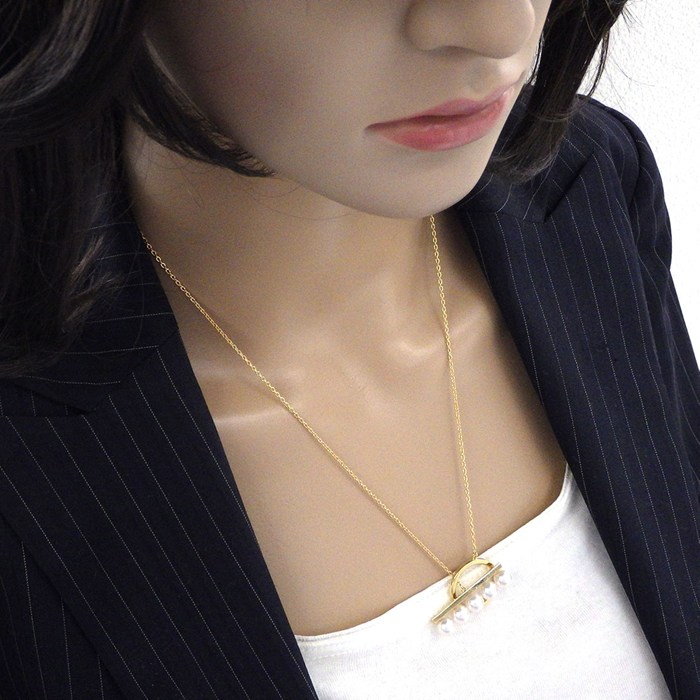 タサキ 田崎真珠 TASAKI ネックレス バランス ディヴァイン P-16851-18KYG あこや真珠 6.5mm珠 K18YG 【中古】