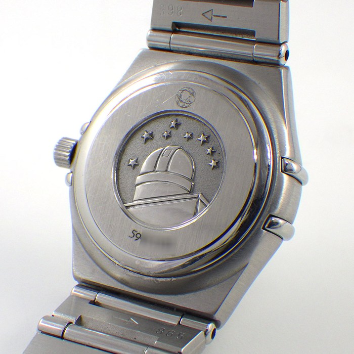オメガ OMEGA 腕時計 コンステレーション アイリス 1460.79.00 ダイヤベゼル マルチカラーストーンインデックス ホワイトシェル文字盤 SS クオーツアナログ 【中古】