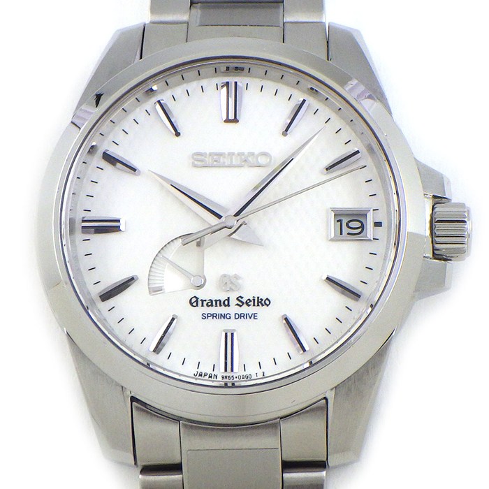 グランドセイコー Grand Seiko 腕時計 SBGA025/9R65-0AG1 ホワイト文字盤 デイト パワーリザーブ表示 SS スプリングドライブ 【中古】