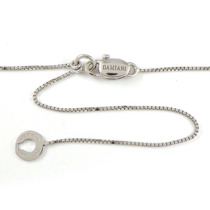 ダミアーニ DAMIANI ネックレス ベルエポック スクエア ベネチアンチェーン パヴェ ダイヤモンド K18WG 【中古】