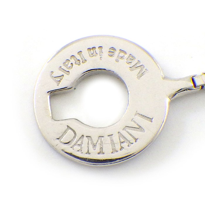 ダミアーニ DAMIANI ネックレス ベルエポック スクエア ベネチアンチェーン パヴェ ダイヤモンド K18WG 【中古】