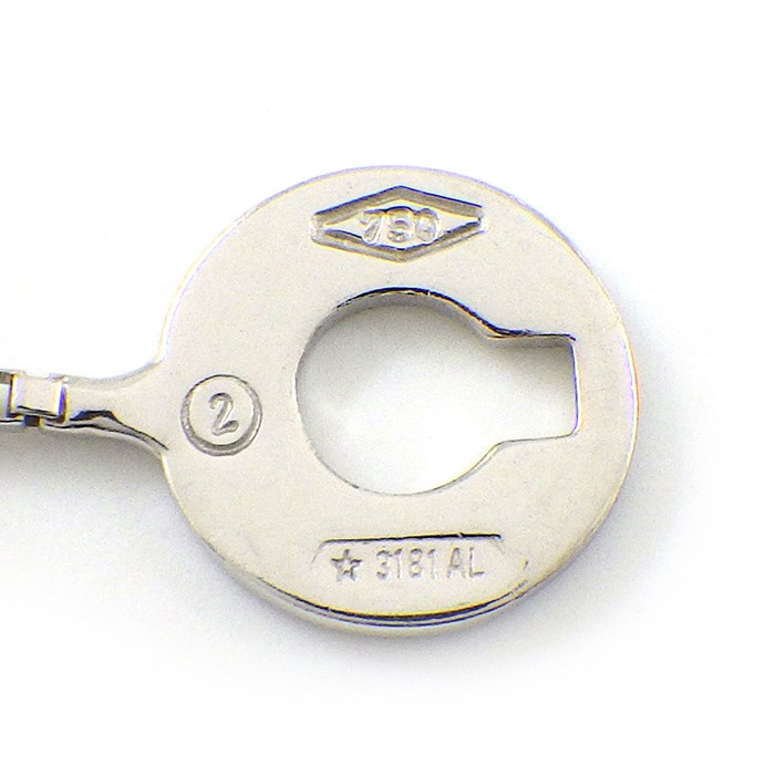 ダミアーニ DAMIANI ネックレス ベルエポック スクエア ベネチアンチェーン パヴェ ダイヤモンド K18WG 【中古】