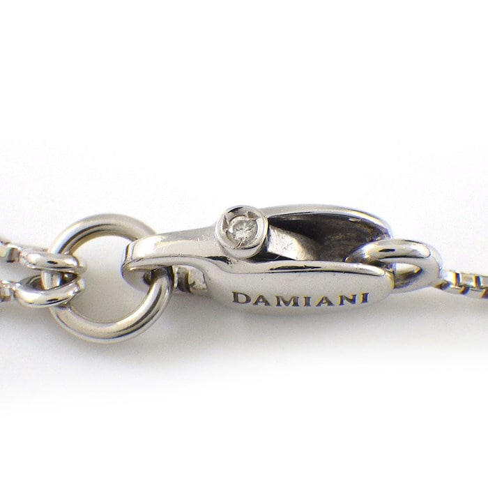 ダミアーニ DAMIANI ネックレス ベルエポック スクエア ベネチアンチェーン パヴェ ダイヤモンド K18WG 【中古】