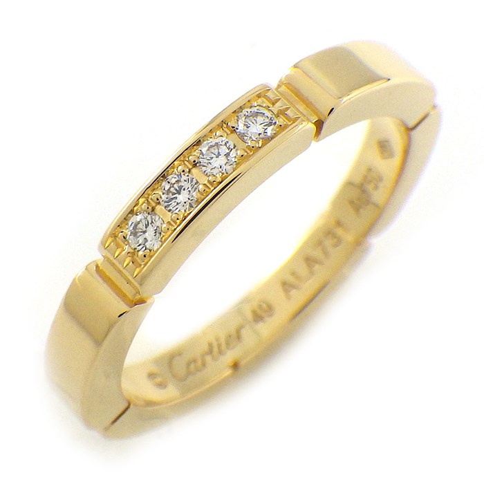 カルティエ Cartier リング マイヨン パンテール ウェディング B4080349 ダイヤモンド 計0.05ct K18YG 9号 / #49 【中古】