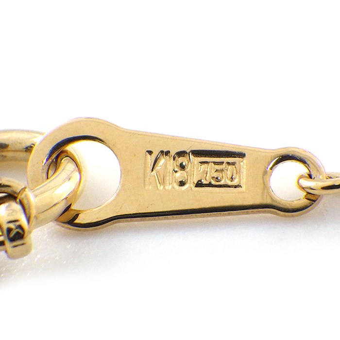 スタージュエリー STAR JEWELRY ネックレス 3モチーフ オーバル ラウンド スクエア キー 鍵 パヴェ ダイヤモンド K18YG K18WG 【中古】