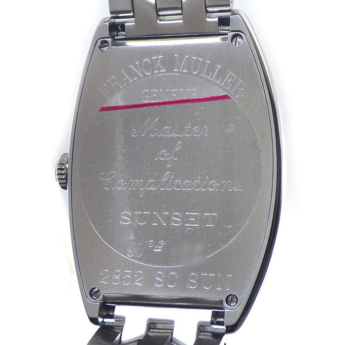 フランクミュラー FRANCK MULLER 腕時計 トノーカーベックス サンセット 2852SC シルバーギョーシェ文字盤 夜光針 SS 自動巻き 【中古】