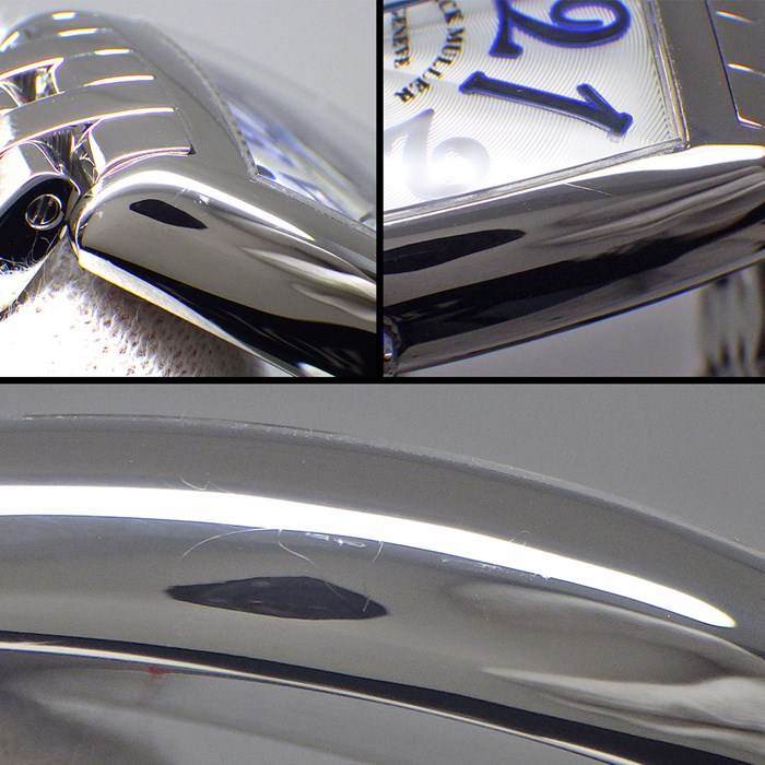 フランクミュラー FRANCK MULLER 腕時計 トノーカーベックス サンセット 2852SC シルバーギョーシェ文字盤 夜光針 SS 自動巻き 【中古】