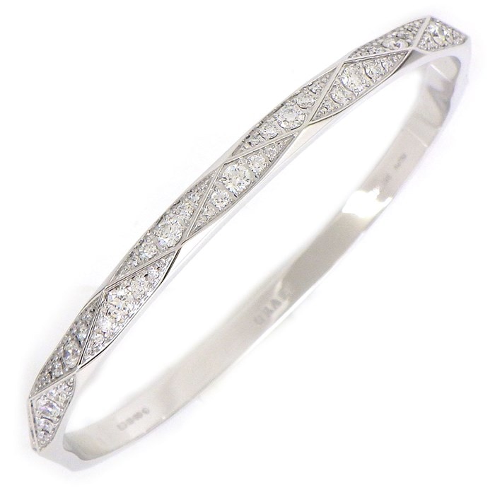グラフ Graff GRAFF バングル ローレンス シグネチャー RGB602-150 パヴェ ダイヤモンド 計0.98ct K18WG / #15 【中古】