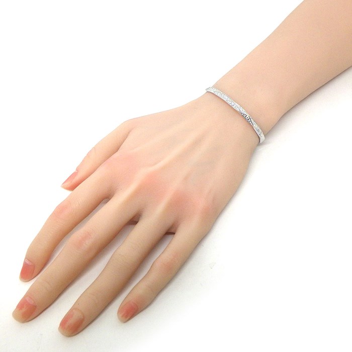グラフ Graff GRAFF バングル ローレンス シグネチャー RGB602-150 パヴェ ダイヤモンド 計0.98ct K18WG / #15 【中古】
