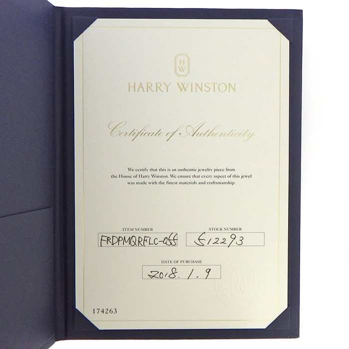 ハリーウィンストン HARRY WINSTON リング リリークラスター FRDPMQRFLC リーフ 1ポイント マーキスカット 54ポイント ラウンド ダイヤモンド 計0.41ct PT950 10号 【箱・保付き】 【中古】