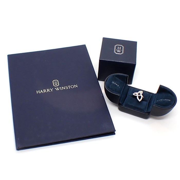 ハリーウィンストン HARRY WINSTON リング リリークラスター FRDPMQRFLC リーフ 1ポイント マーキスカット 54ポイント ラウンド ダイヤモンド 計0.41ct PT950 10号 【箱・保付き】 【中古】