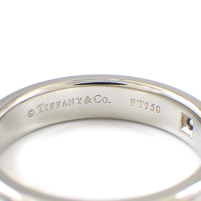 ティファニー Tiffany & Co. リング ルシダ フォーエバー ウェディング バンド 1ポイント トゥルーカット ダイヤモンド PT950 10号 / #10 【中古】